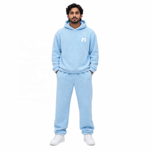 Unisex Plush Sherpa <b>Fleece</b> Hoodies & Jogger Set Winter Warm <b>Thick</b> Pile Sportswear Soft Cozy Streetwear Two-Piece Tracksuit OEM - Product Image 1