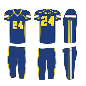 Uniforme de football américain personnalisé, léger, respirant, en maille, à manches courtes, de haute qualité, nouveau style, uni, grande taille - Product Image 4