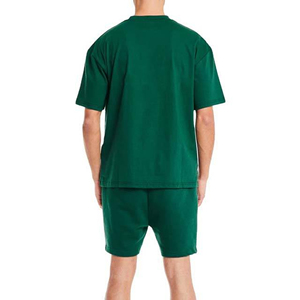 Men's Summer Solid Color Casual Fashion <b>Set</b> Breathable Small <b>Square</b> Collar T-shirt Shorts <b>Set</b> - Product Image 6