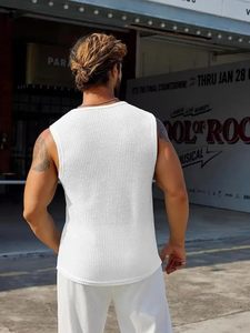 Waffle <b>Vest</b> for <b>Men</b> || <b>Men's</b> Tank Top Regular fit|| Sports Gym Tank Top - Product Image 2