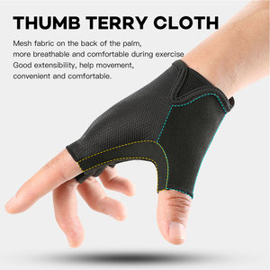 Custom <b>Fingerless</b> Gym <b>Gloves</b> for Men and <b>Women</b> Non Slip Padded Palm Workout <b>Gloves</b> Breathable Fitness Training Cycling <b>Gloves</b> - Product Image 2