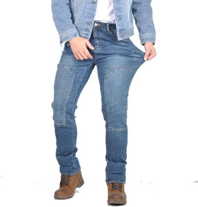 Pantalon de moto pour homme en jean avec protections pour les genoux et les hanches, protections amovibles CE2, design personnalisé - Product Image 5