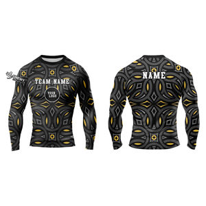 Camiseta de Compresión para Hombre, Manga Corta, UPF50+, Transpirable, Ecológica, para MMA, Secado Rápido, Playa, Surf, Natación - Product Image 4