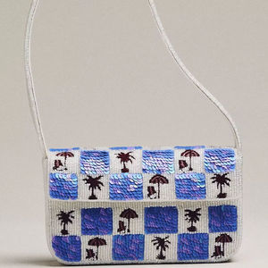 Sac brodé bohème fait main, motif ethnique tribal, pochette perlée, durable, portable, pochette cadeau de mariage, porte-monnaie géométrique - Product Image 3