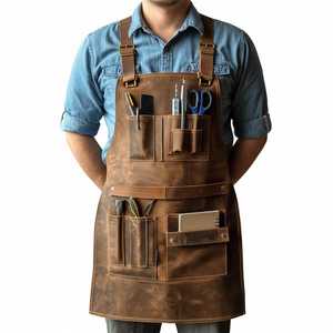 ผ้ากันเปื้อนช่างหินหนังแท้ ป้องกันกลิ่น ทนทาน แข็งแรง ป้องกันการบาดเจ็บจากการตัด สำหรับงานระดับมืออาชีพ เกรดอุตสาหกรรม - Product Image 1