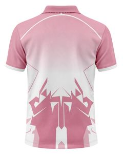 Customized <b>Mens</b> <b>Pink</b> Polo <b>Shirt</b> Short Sleeve Graphic Print Casual Sportswear Breathable Polyester Golf Tennis Training T <b>Shirt</b> - Product Image 2