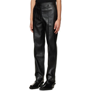 Pantalon décontracté pour homme en cuir, taille mi-haute, imperméable, écologique, streetwear, design unique, prix abordable, haute qualité, personnalisable - Product Image 3