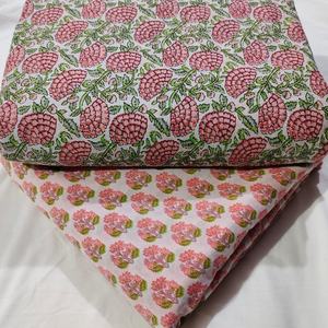 Tissu en coton 100% respirant, imprimé à la main, artisanal, héritage traditionnel de Jaipur, respectueux de l'environnement, imprimé au bloc - Product Image 3