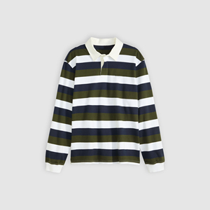 เสื้อเชิ้ตลำลองแขนยาวลายทางสำหรับผู้ชาย ปกติดกระดุม แขนยาวเต็มตัว ผ้าทอสำหรับใส่ในฤดูใบไม้ผลิ - Product Image 6