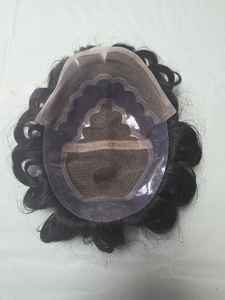 Peluca de Cabello Humano Virgen Taz Hair BD, Estilo Bollywood, Prótesis Capilar Suave de Cabello Indio para Hombres, Toupee Remy - Product Image 3