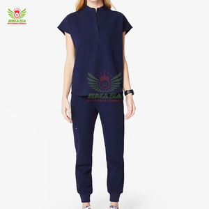 Vente en gros de tenues d'infirmière personnalisées pour femmes, manches courtes, 2025, uniformes médicaux d'hôpital, polyester/coton de haute qualité - Product Image 3