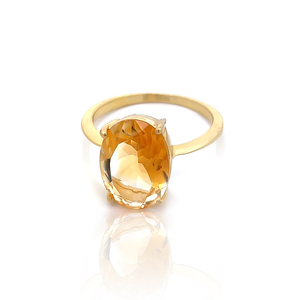 เครื่องประดับที่ดีผู้หญิงเครื่องประดับที่มีสีสันเพทายสีเหลืองพลอยรูปไข่แหวนผู้หญิงสำหรับคอลเลกชันแหวนสุภาพสตรี - Product Image 3