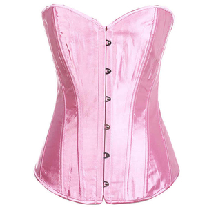 Corset surbuste en satin pour femme grande taille, 100% coton écologique, noir et blanc, fermeture à boucle avant, avec baleines en acier, pour affiner la taille - Product Image 6