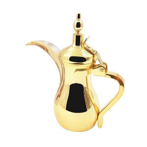 Arabic Coffee Pot Stainless Steel Teapot Metal Craft for Eid Al-Fitr Festival <b>Gathering</b> Serving Kitchen Tableware - Product Image 2