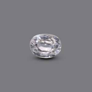 Lab-Created Paraiba 4.1 Carat White Zircon Loose Gemstone 6mm for Fine Jewelry - Product Image 1