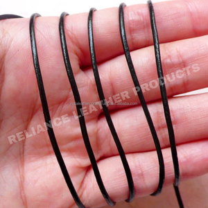 Cordon en cuir rond noir de haute qualité de 1.0mm pour la fabrication de bijoux bricolage artisanat et conception d'accessoires - Product Image 3