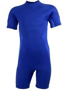 Combinaison de plongée unisexe personnalisée à manches longues en néoprène, bleu/noir, col rond, imperméable, pour adultes, surf, plongée, 3,0 mm, nylon - Product Image 1