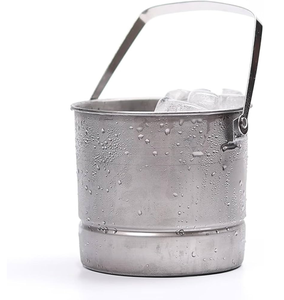 Stainless Steel Ice Bucket Party Beverage Cooling Buckets Chiller Stainless Steel Wine <b>Drink</b> <b>Cooler</b> Champagne Buckets - Product Image 4