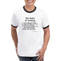 T-shirt imprimé à col rond et manches courtes pour homme, 100 % coton, logo frontal, tissu tricoté, coupe classique, bordure contrastante, motif lettres, noir
