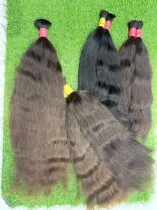 Natural Remy Virgin Indian Human Hair Extensions Long Black Transparent <b>Lace</b> Single Weft Straight Bulk Packaging West Bengal - Product Image 6