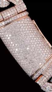 Cadena cubana de moissanita helada con corte redondo, plata 925 con baño de oro rosa, collar de joyería hip hop, regalo para hombres en fiestas de raperos - Product Image 5