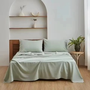 Parure de draps de haute qualité en lin français, ensemble de literie en lin lavé à la pierre, draps plats et housses de matelas - Product Image 2