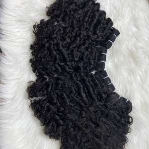 Vente en gros de cheveux vietnamiens Remy Machine à tracer les extensions de cheveux humains bouclés birmans naturels à double trame de haute qualité - Product Image 3