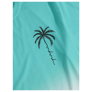Ensemble T-shirt et short pour homme, couleur dégradée personnalisée, col montant, manches courtes, vêtements décontractés d'été, respirant, tricoté en polyester - Product Image 6