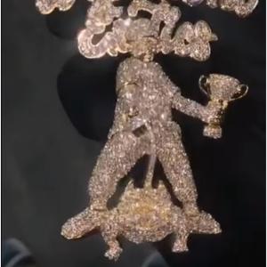 Collier personnalisé avec nom, pendentif 3D micro-pavé en moissanite, bijoux hip-hop rock tendance pour hommes - Product Image 1