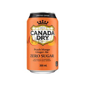 CANADA DRY Cerveza de Durazno, Mango y Jengibre Sin Azúcar, Lata de 355 ml, Origen Canadá - Product Image 1