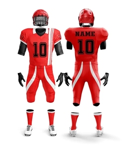 Uniformes de Fútbol Americano Personalizables Blancos y Dorados con Impresión por Transferencia de Calor, 100% Poliéster, Cuello en V, Manga Corta, para Hombres Adultos - Product Image 4