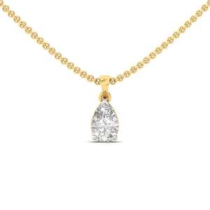 จี้เพชรทรงลูกแพร์ทองคำแท้ รับรองโดย GIA หินธรรมชาติ สไตล์คลาสสิก เครื่องประดับงานแต่งงานสำหรับผู้หญิง - Product Image 1
