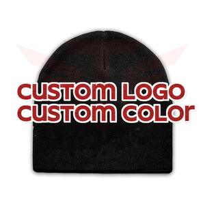 Gorro de Lana Estilo Y2K, Color Sólido Negro y Blanco, Unisex, Ajustable, Casual, para Invierno - Product Image 4