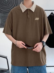 เสื้อโปโลโอเวอร์ไซส์ผู้ชาย ผ้าฝ้าย ทรงหลวม ไหล่ตก สไตล์สตรีทแวร์ แฟชั่น ระบายอากาศได้ดี สวมใส่สบาย ทันสมัย - Product Image 3
