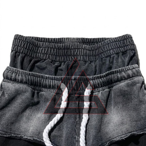 Custom Summer <b>Men</b> Acid Washed French Terry Baggy <b>Shorts</b> Embroidery <b>Patch</b> Logo Cargo <b>Short</b> Elastic Waist Casual Double Waist <b>Men</b> - Product Image 5