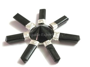 Vente en gros de pierre naturelle artisanale semi-précieuse jade yantra sept chakra générateur d'énergie main cristaux de guérison cadeau décoratif - Product Image 3