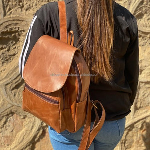 กระเป๋าเป้สะพายหลังหนังสีน้ำตาลสไตล์วินเทจแบบใหม่กระเป๋าสะพายหลังสำหรับเดินทางกระเป๋าหนังสำนักงานความจุขนาดใหญ่กระเป๋าเดินทางสำหรับผู้ชายและผู้หญิง - Product Image 3