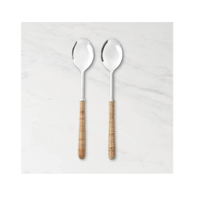 Cuillères, fourchettes et couteaux en rotin et acier inoxydable – Vaisselle en acier inoxydable 304 argenté pour la restauration en gros - Product Image 2