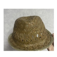 Chapeau de cow-boy classique en paille avec accessoire de tenue décontractée à bande noire pour les fêtes et les bars de restaurants à usage quotidien