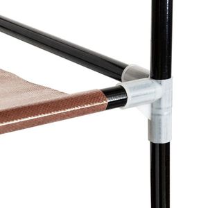 Scarpiera Portatile a 7 Ripiani Mocha con Copertura in Tessuto, Organizzatore per Scarpe, Armadio Porta Scarpe - Product Image 6