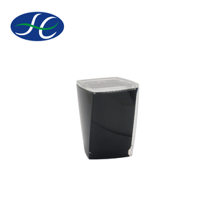 Nouvel ensemble de salle de bain avec porte-savon, boîte en coton moulée par torsion, noir - Product Image 1