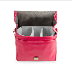 Sac à bandoulière professionnel pour appareil photo reflex numérique en cuir et toile durable, étanche, antichoc, avec fermeture éclair LCCB-0016 - Product Image 2