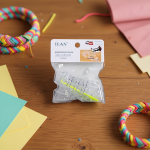 Clip trasparenti a forma di S ILAN per elastici, circa 100 pezzi, accessorio per la creazione di braccialetti - Product Image 2
