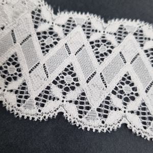 Tela de Encaje Elástica con Diseño de Chevron, 6 cm de Ancho, Ligera, de Spandex/Nylon, para Lencería, Ropa Interior, Decoración - Product Image 1