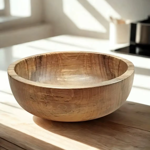Bol à salade en bois artisanal de qualité supérieure, extra large, pour fruits, pop-corn et décoration intérieure, provenant d'un fournisseur indien - Product Image 1