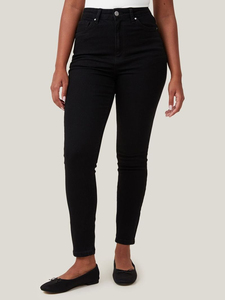 Women's Cotton Black Curvy High <b>Stretch</b> Skinny Jeans 2026 Breathable Street Wear Fashion Women Jeans <b>Denim</b> Pant OEM Serviced - Product Image 3
