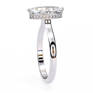 Oval cut zircon <b>ring</b> Sterling <b>silver</b> engagement <b>ring</b> Classic <b>eternity</b> vermeil <b>ring</b> 1.50 carat wedding <b>ring</b> - Product Image 6