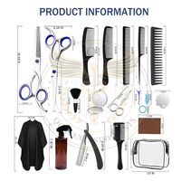 Kit de ciseaux à cheveux en acier inoxydable avec ciseaux à effiler pour usage domestique ou en salon de coiffure