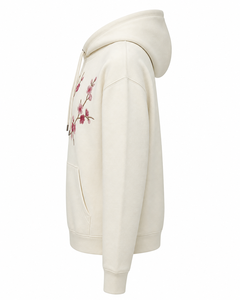 Sweat-shirt à capuche unisexe personnalisé style Sakura brodé en coton premium, pull-over floral en molleton de coton unisexe - Product Image 2