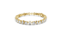 Bracelet en or jaune 18 carats avec diamants naturels ovales certifiés IGI 7,71 ct, design de luxe, vente en gros